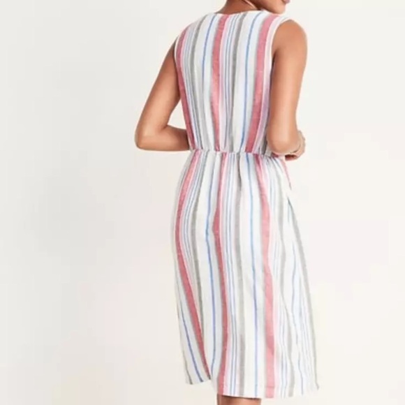 Super cute stripe button down tank dress colorful - Picture 2 of 8